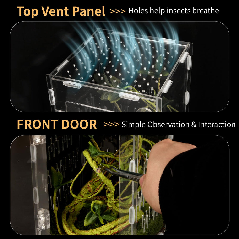 Orekemo terrarium door and twist-lock mechanism for secure access