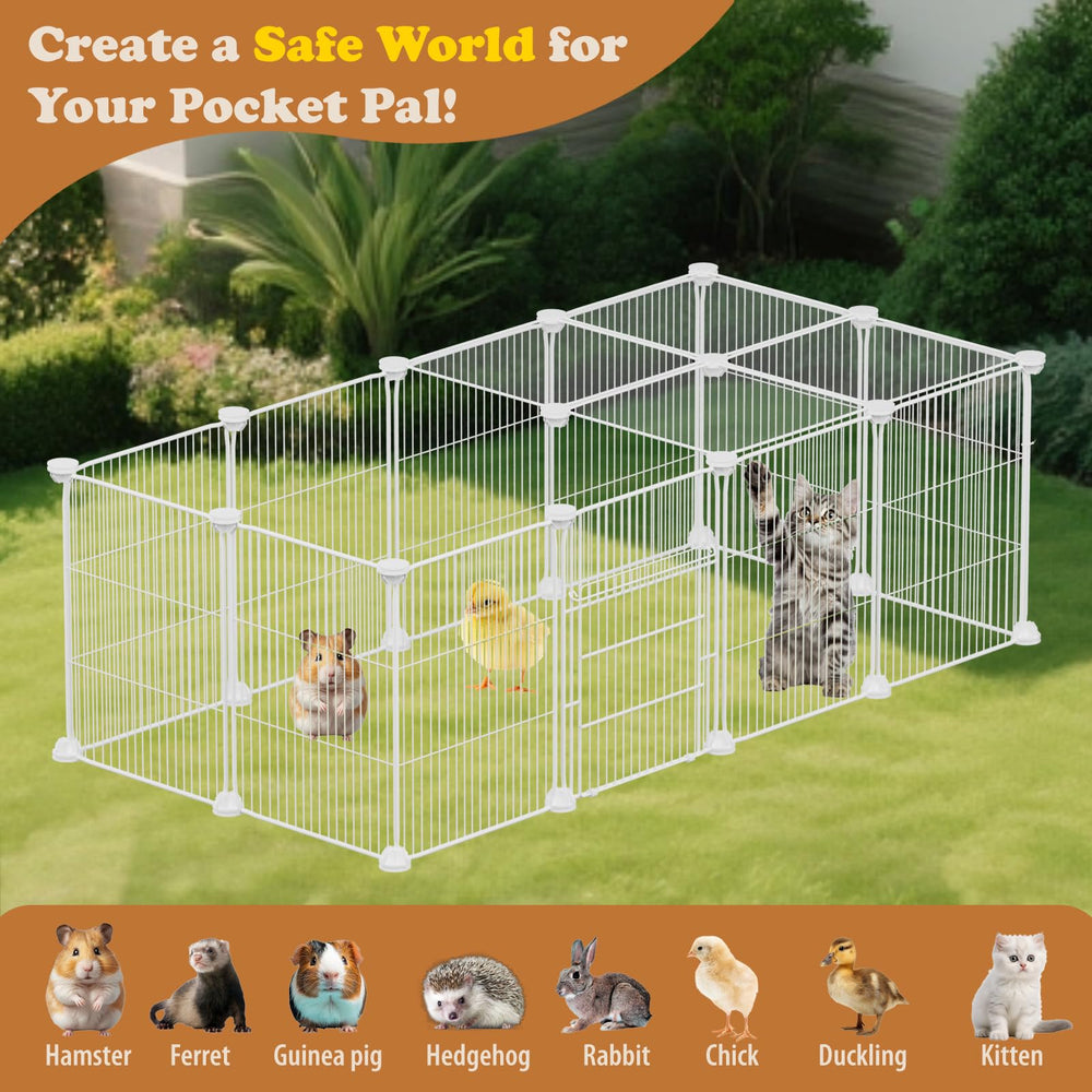 Orekemo indoor-outdoor pet cage white is suitable for indoors or outdoors.