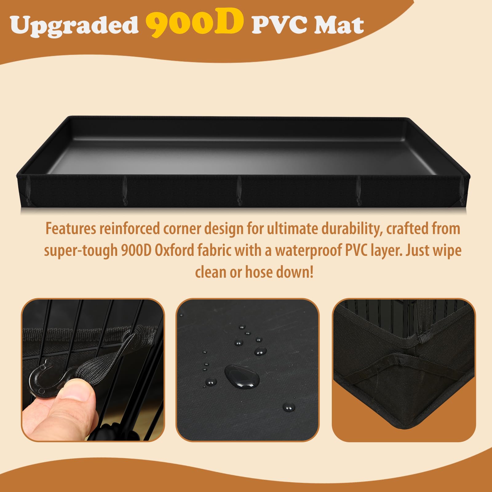 Orekemo waterproof floor mat protects surfaces and wipes clean easily.