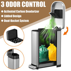 organizelink odor-control lid with carbon filters neutralizes smells