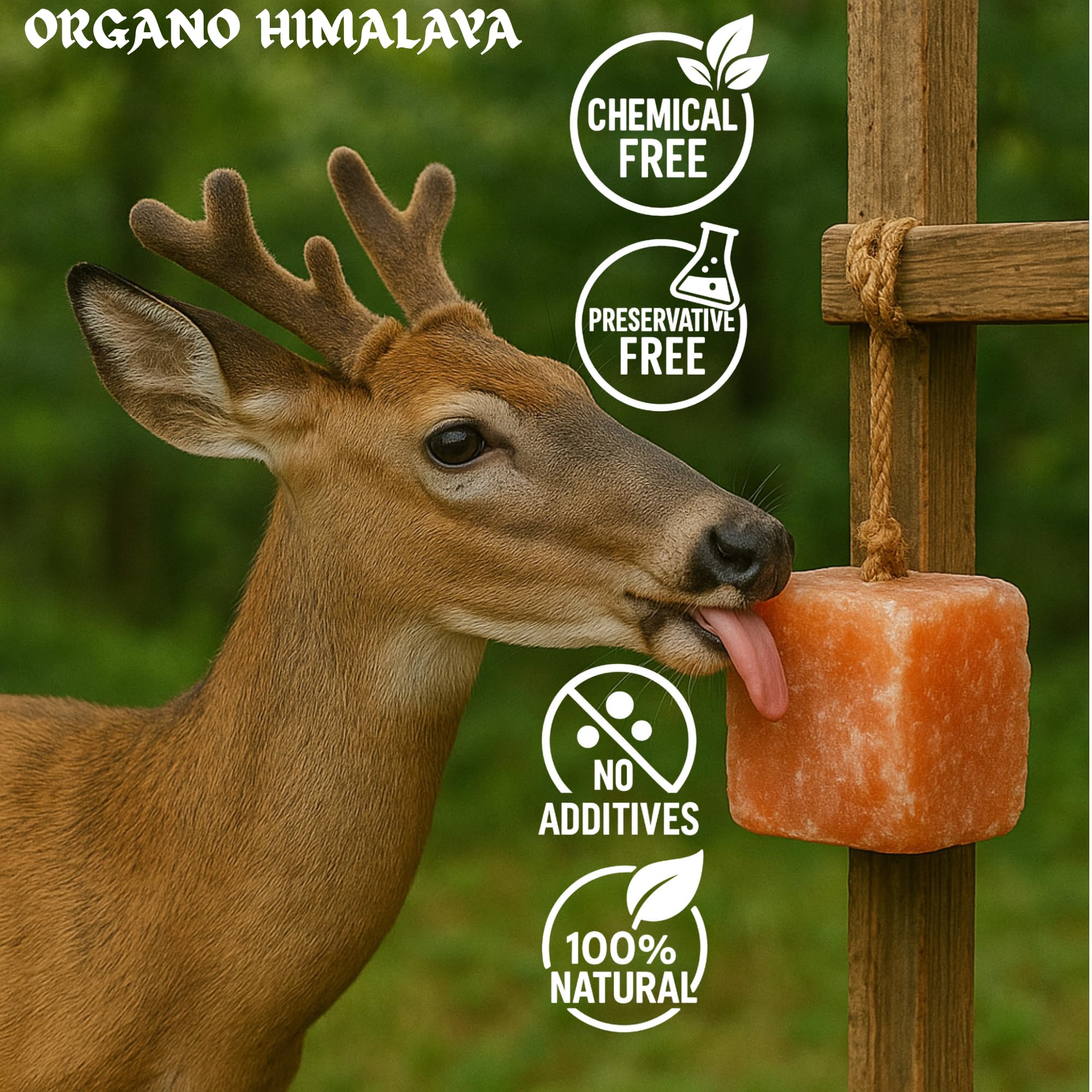 Organo Himalaya Himalayan salt lick texture highlights dense natural mineral rock