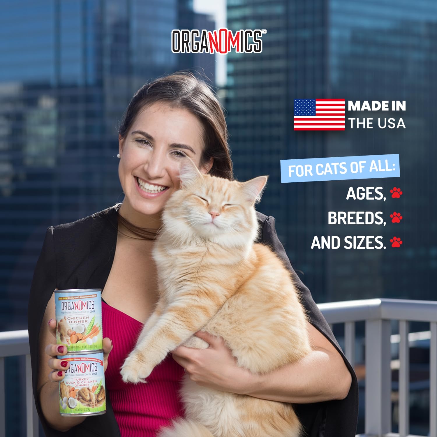 OrgaNOMics Lamb & Beef Dinner coconut oil image promotes healthy coat and skin