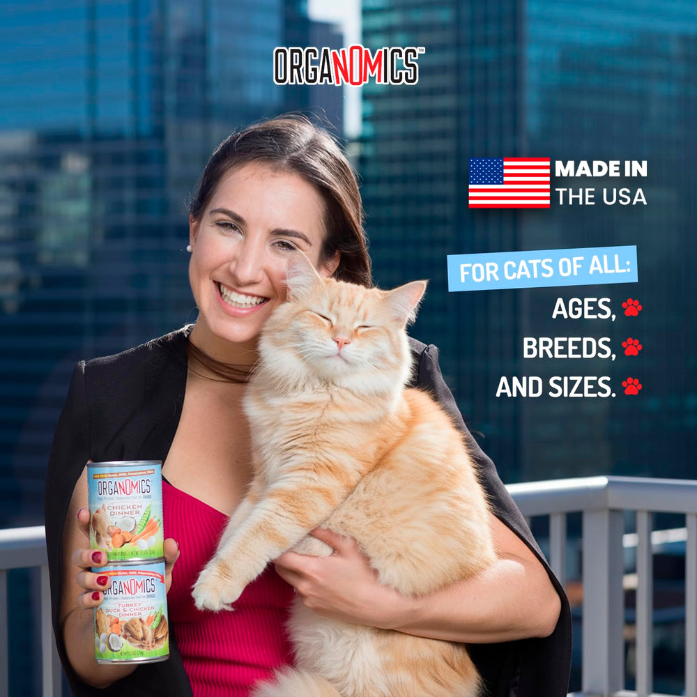 OrgaNOMics Lamb & Beef Dinner coconut oil image promotes healthy coat and skin