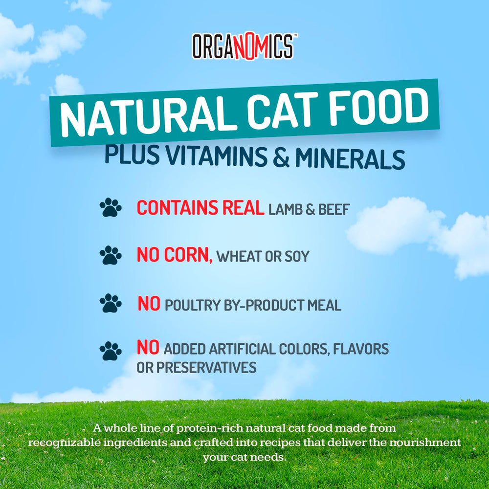 OrgaNOMics Lamb & Beef Dinner ingredient mix featuring lamb and beef proteins for variety