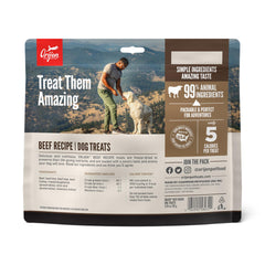ORIJEN beef-recipe freeze-dried treats close-up texture for tastiness