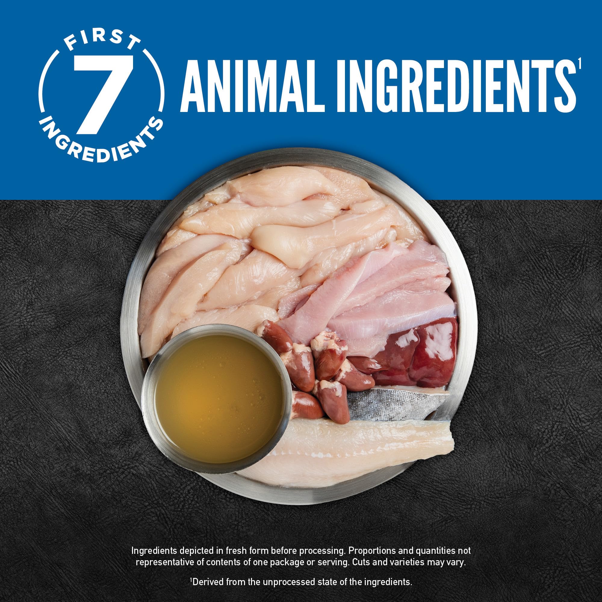 ORIJEN fresh refrigerated ingredients image signaling high-quality meat before processing