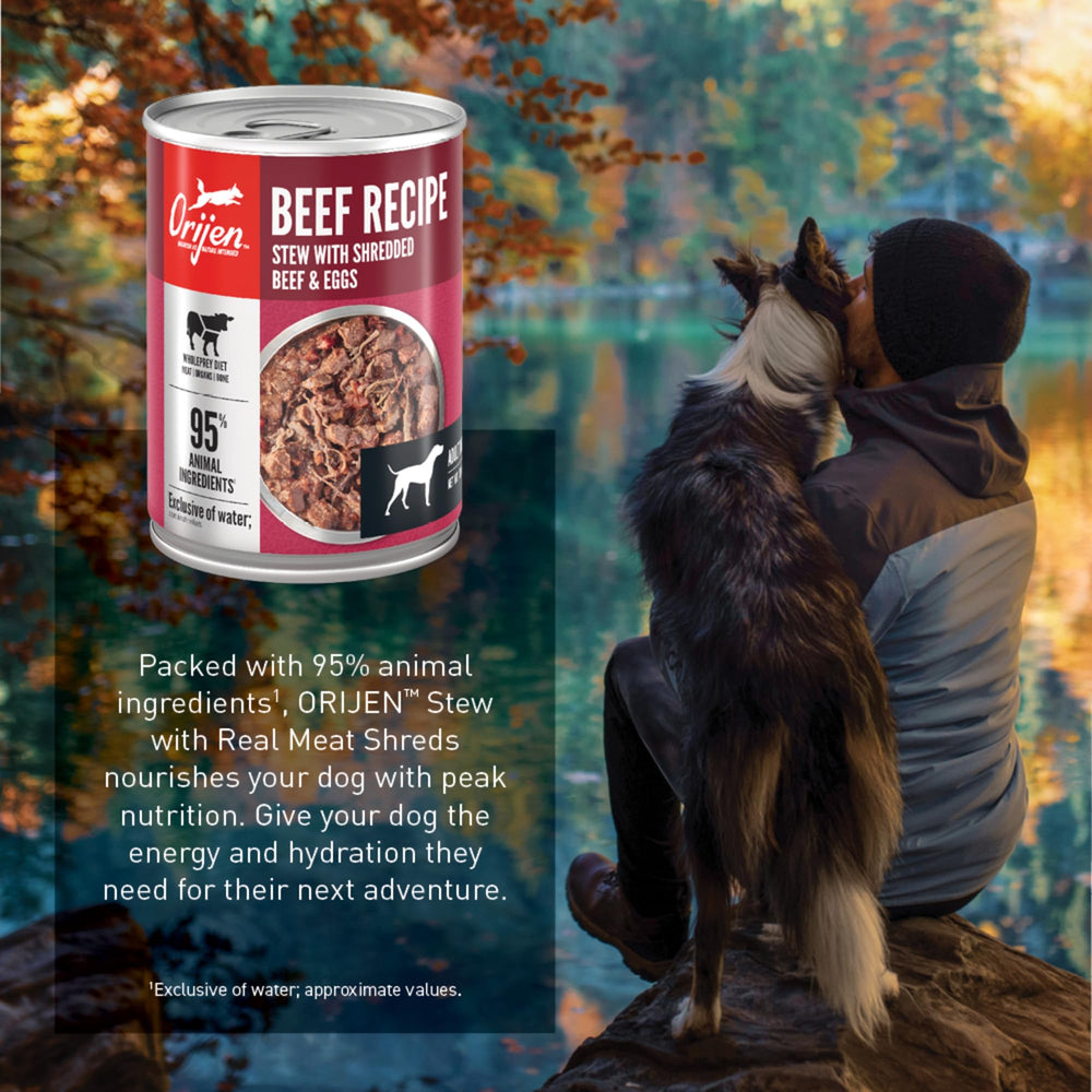 ORIJEN frozen raw ingredients highlight real-prey approach.