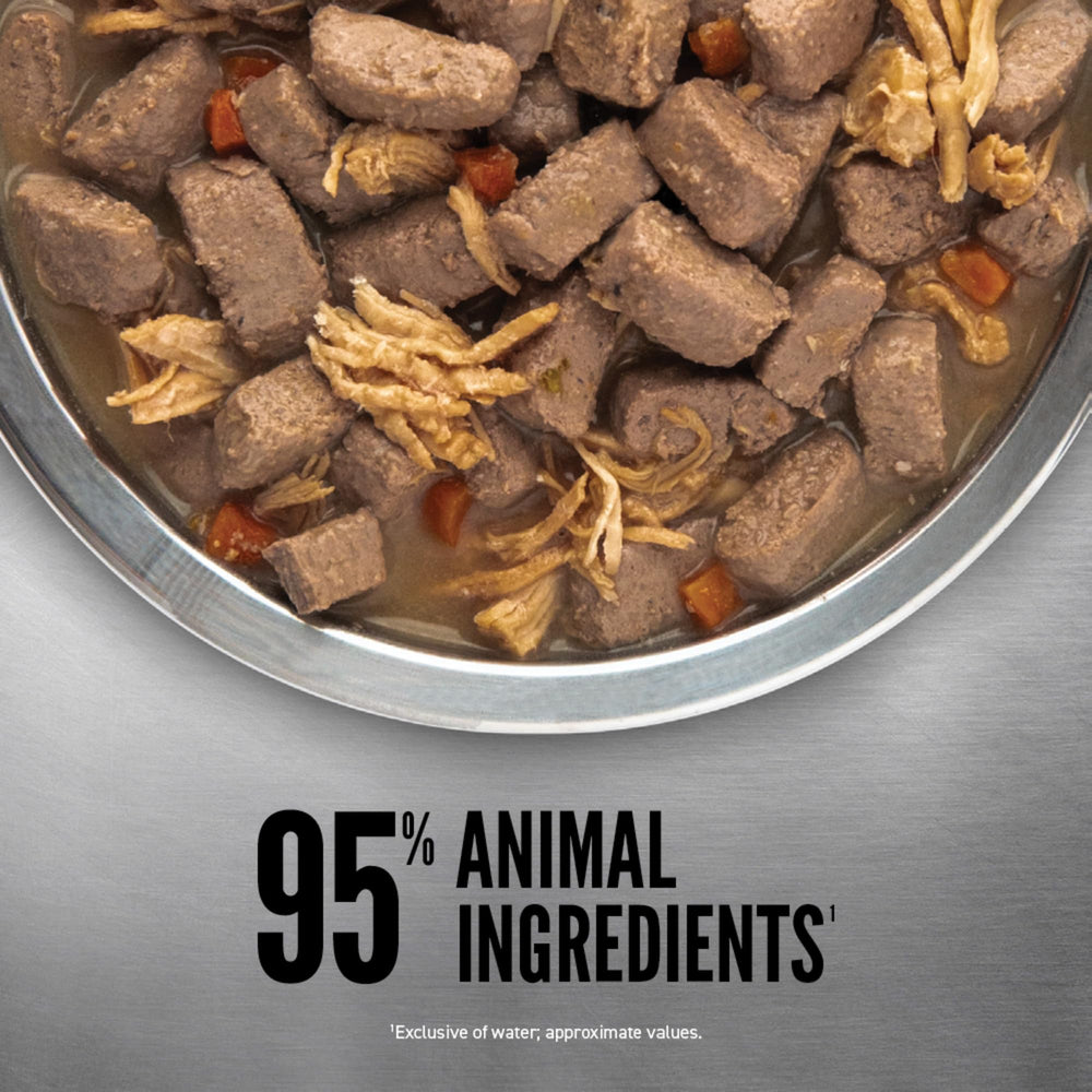ORIJEN frozen raw ingredients pack illustrating flexible feeding options