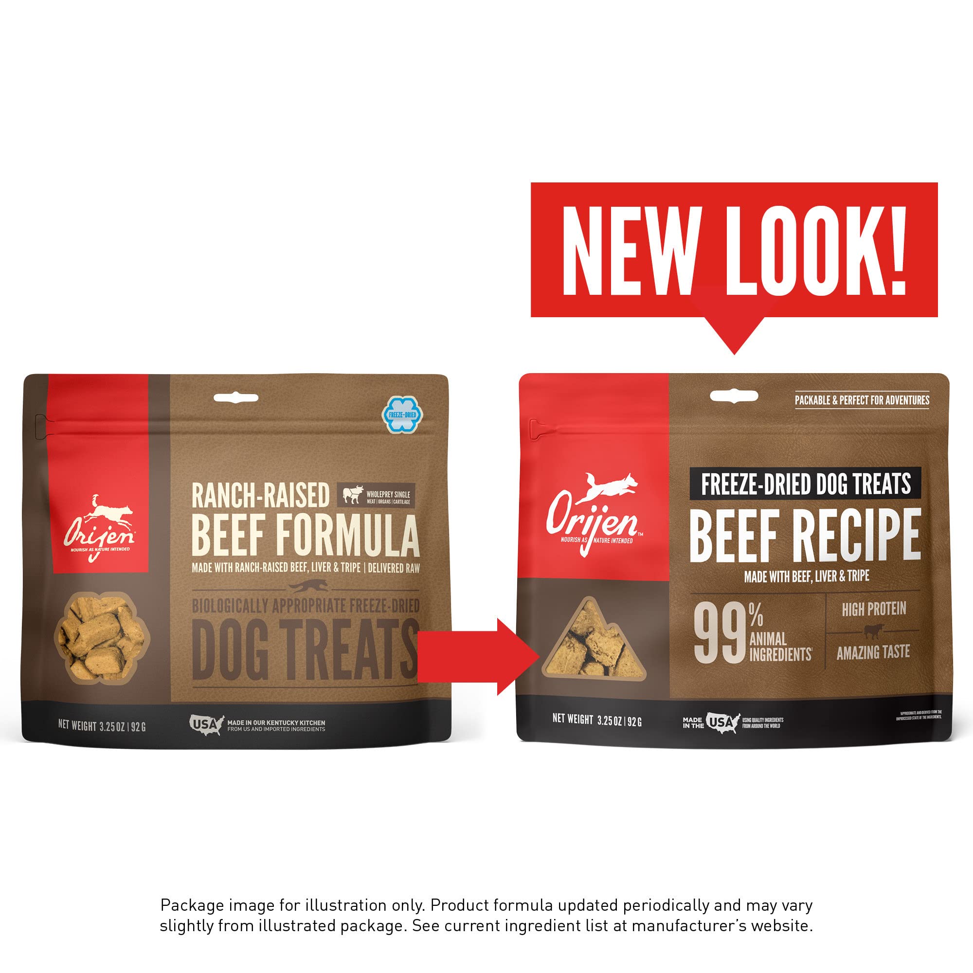 ORIJEN travel-friendly treats held in hand for on-the-go snacking