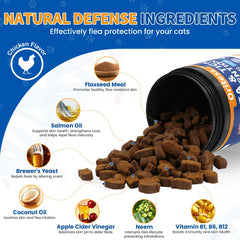 Oritess skin and coat-support chews ingredients image suggests nourishing daily care.