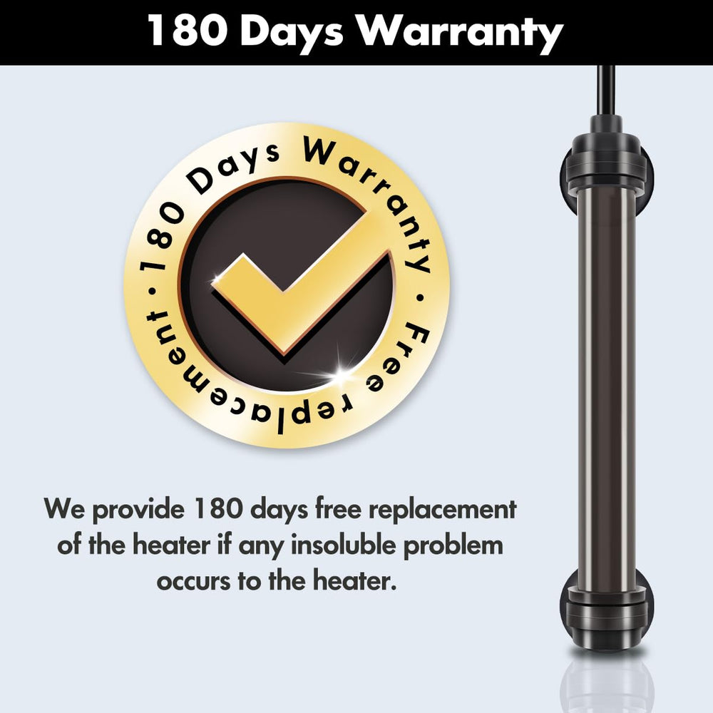 Orlushy external controller with LED display enables safe, on-tank temperature adjustments.