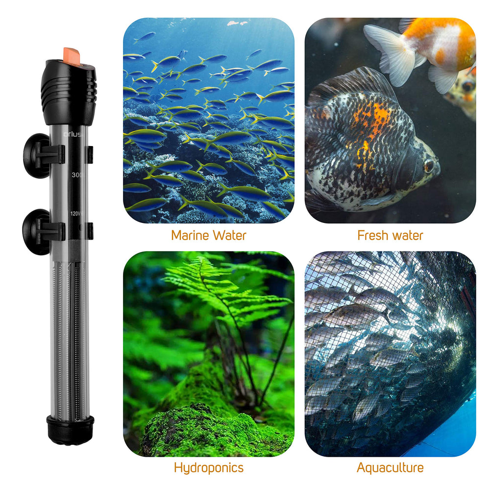 Orlushy submersible heater installed in tank for discreet heating