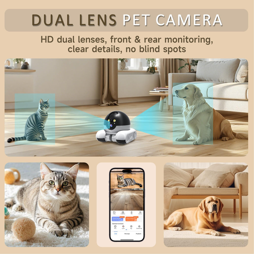 OROMVO Pet Camera extended battery supports all-day, reliable monitoring.