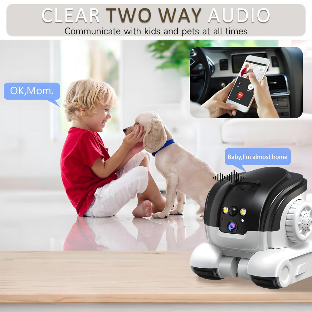 OROMVO Pet Camera motion detection AI detects activity for alerts.