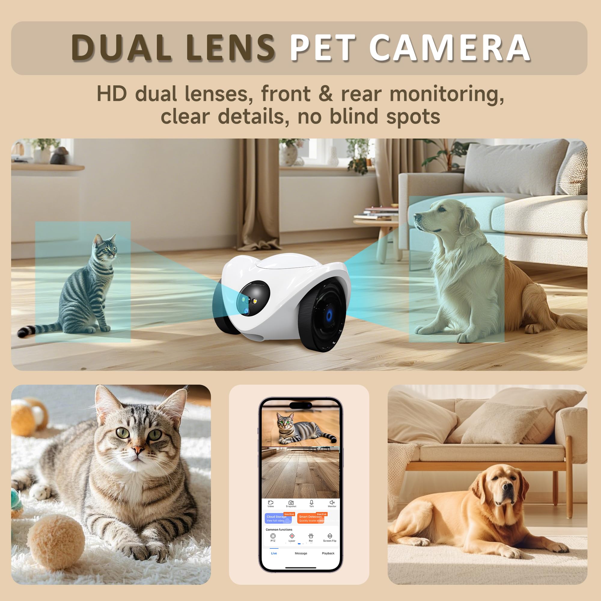 OROMVO 360-rotation feature enables roam-and-monitor convenience