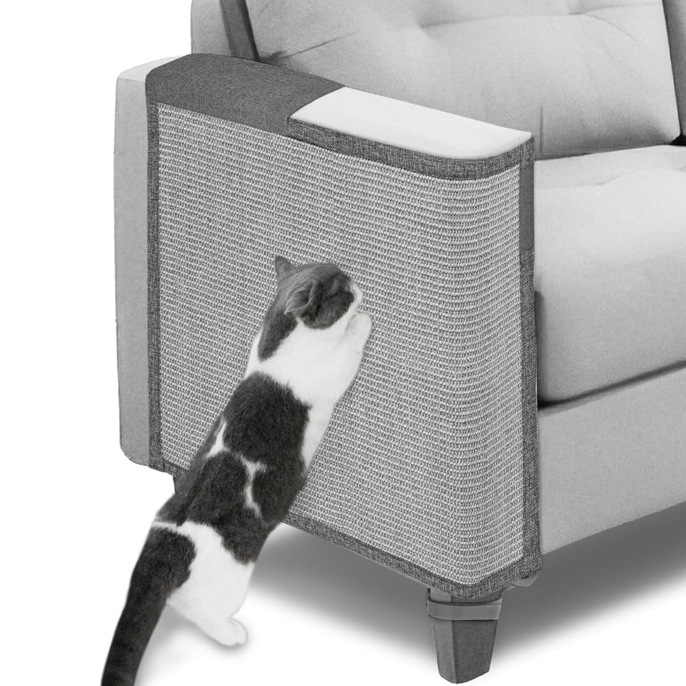 Oroonoko cat scratch couch protector with natural sisal texture protects furniture