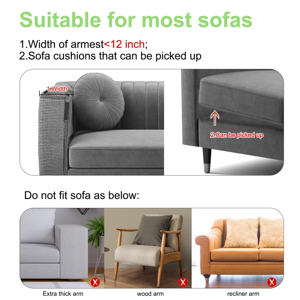 Velcro straps secure around sofa legs for quick, stable fit