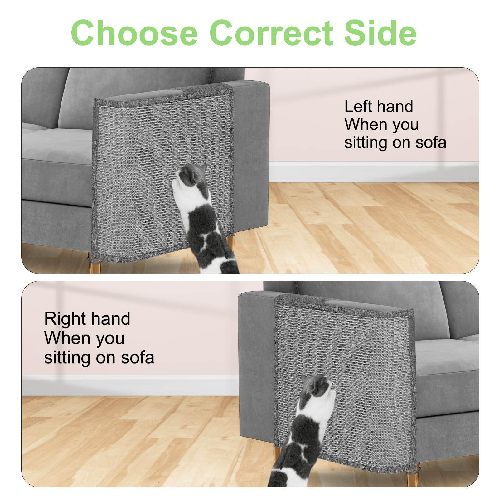 Large 23.6 by 19.6 inch pad protects cushions and arms