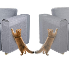 Oroonoko Cat Scratch Couch Protector ambidextrous design on sofa demonstrates universal fit