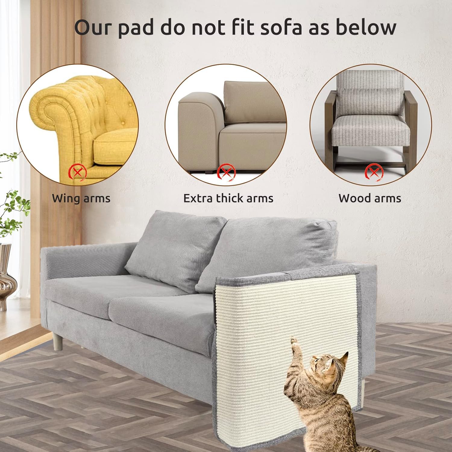 Oroonoko cat scratch couch protector durable material resists daily cat claws