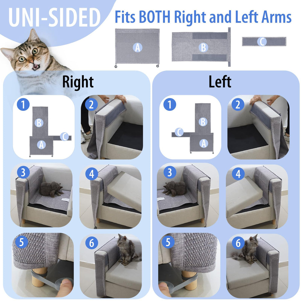 Oroonoko Cat Scratch Couch Protector multi-functional zone keeps cats engaged and furniture safe