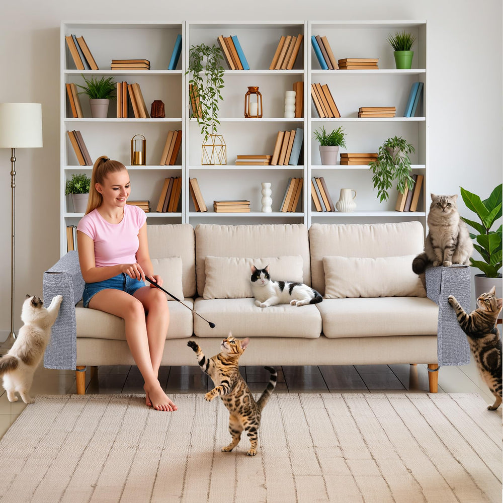 Oroonoko Cat Scratch Couch Protector removable cushions enable secure mounting on compatible sofas