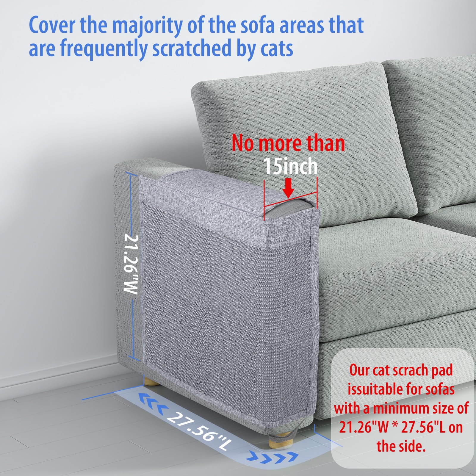 Oroonoko Cat Scratch Couch Protector sofa arm protectors shield upholstery during play
