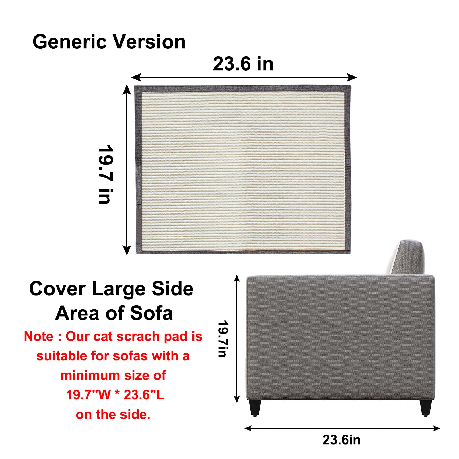 Oroonoko Cat Scratch Sofa Protector dark grey blends with decor and protects upholstery.