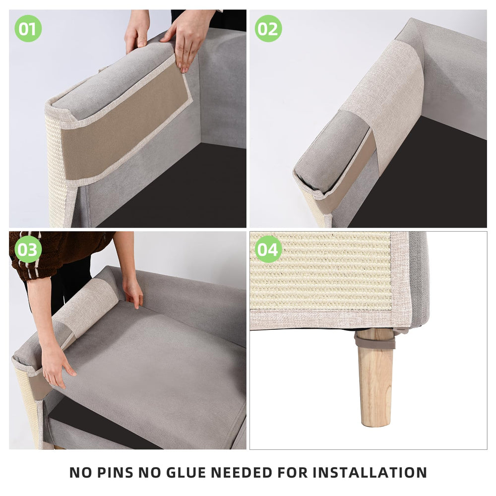 Oroonoko protector in living room blends beige decor while safeguarding furniture.