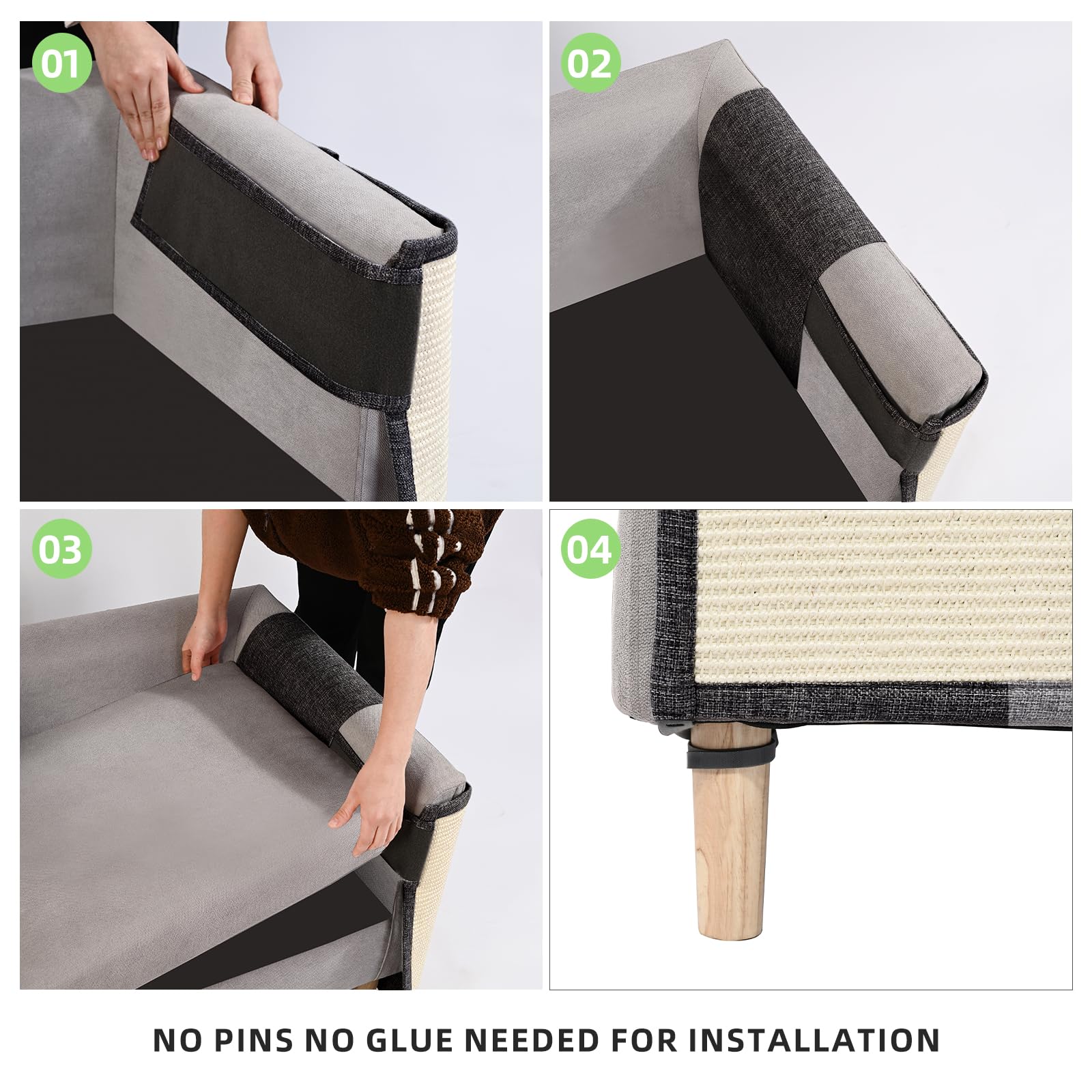 Oroonoko left-hand design fits seating and protects your side while lounging.