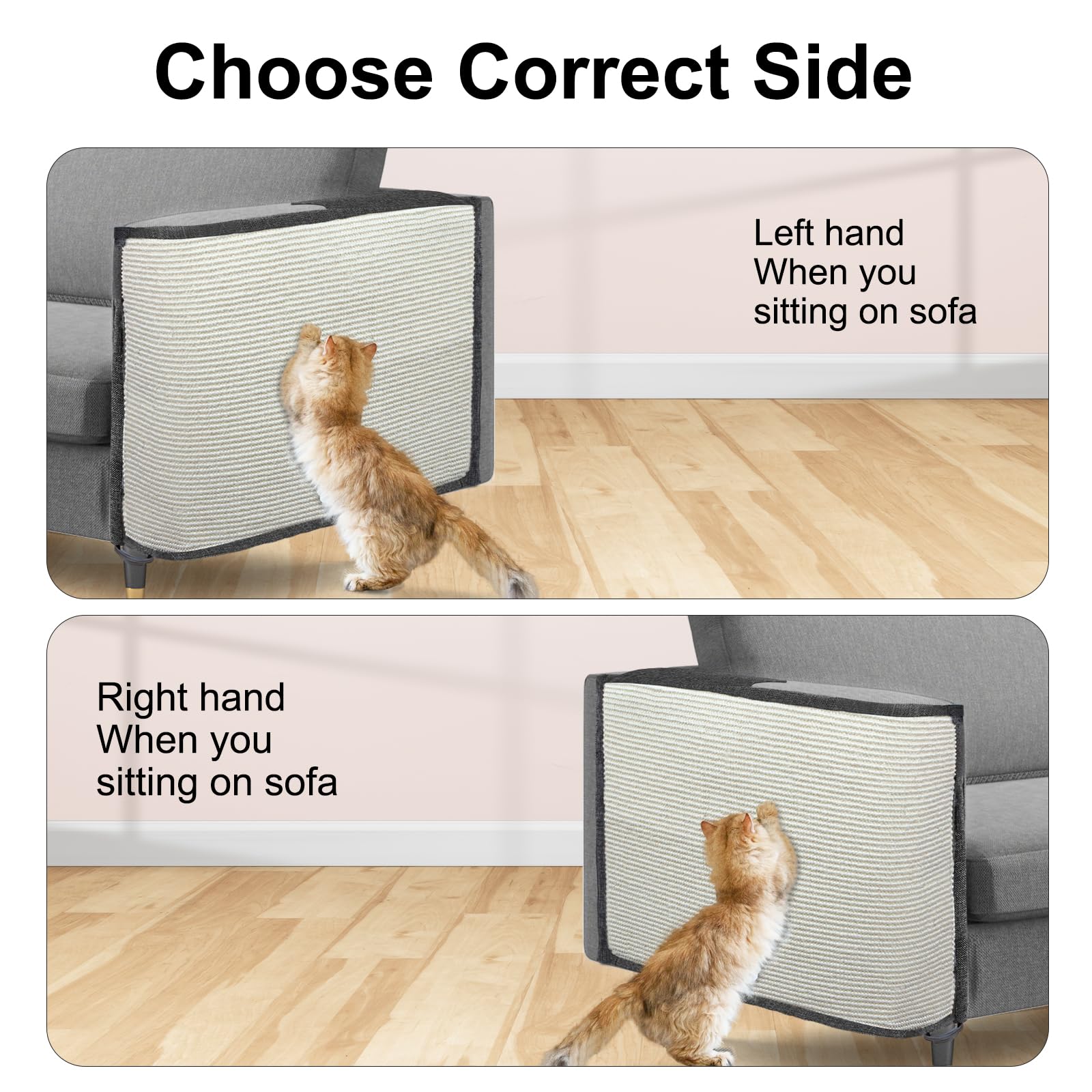 Oroonoko dark grey color blends with decor while protecting fabric from claws.