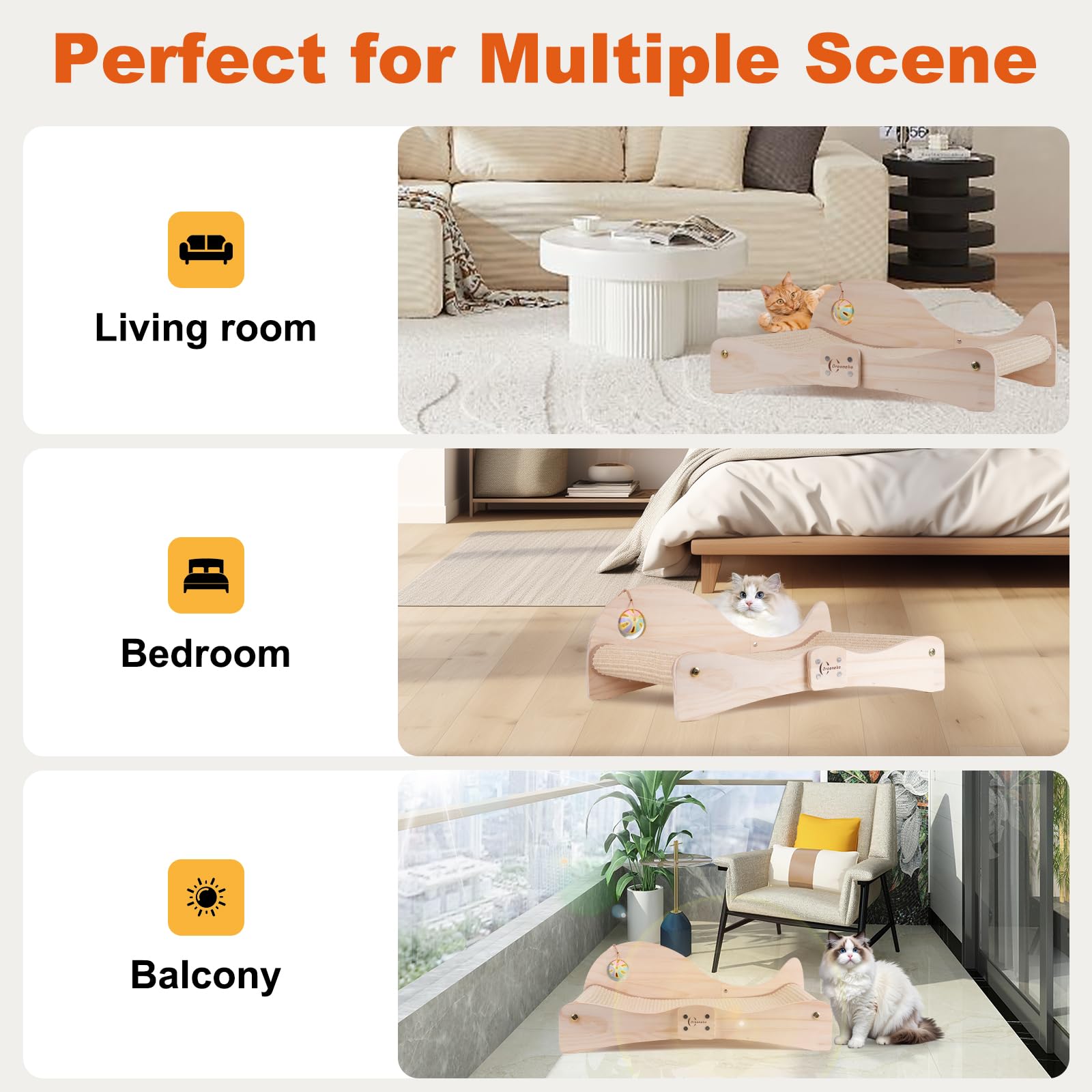 Oroonoko dense sisal fibers provide breathable scratch surface for cats