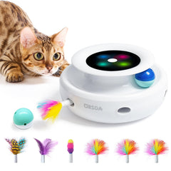 ORSDA 2in1 cat toy ball track engages chasing instincts during play
