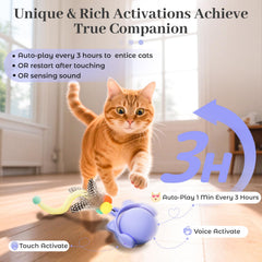 Bola-sonidos para gatos estimula curiosidad con ruidos.