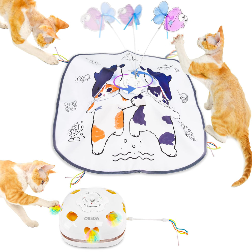 ORSDA 5-in-1 cat toy Hide and Seek image boosts exercise and curiosity during solo play