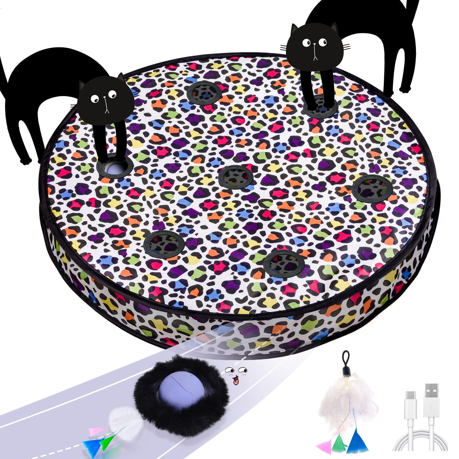 ORSDA cat toys interactive-ball-mat promotes curious indoor play