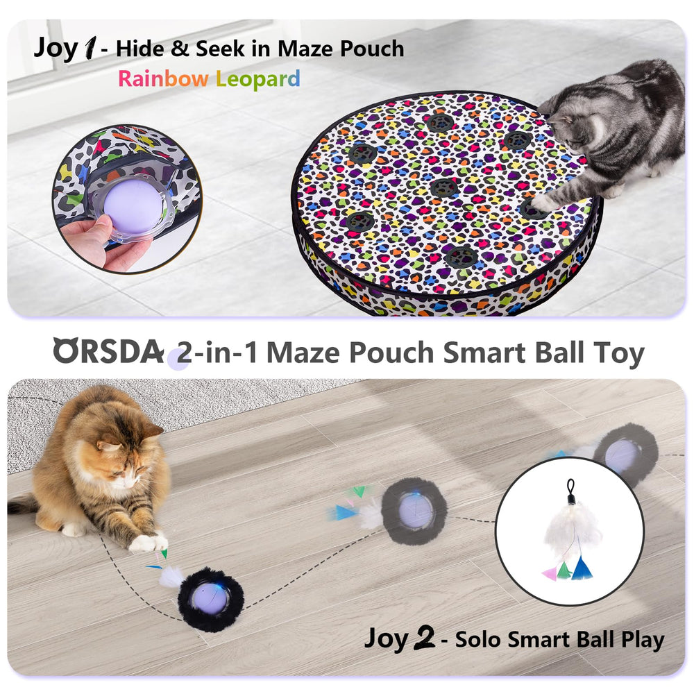 ORSDA cat toys seven-hole-mat view invites peeking paws
