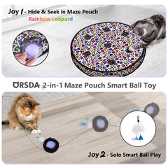 ORSDA cat toys seven-hole-mat view invites peeking paws