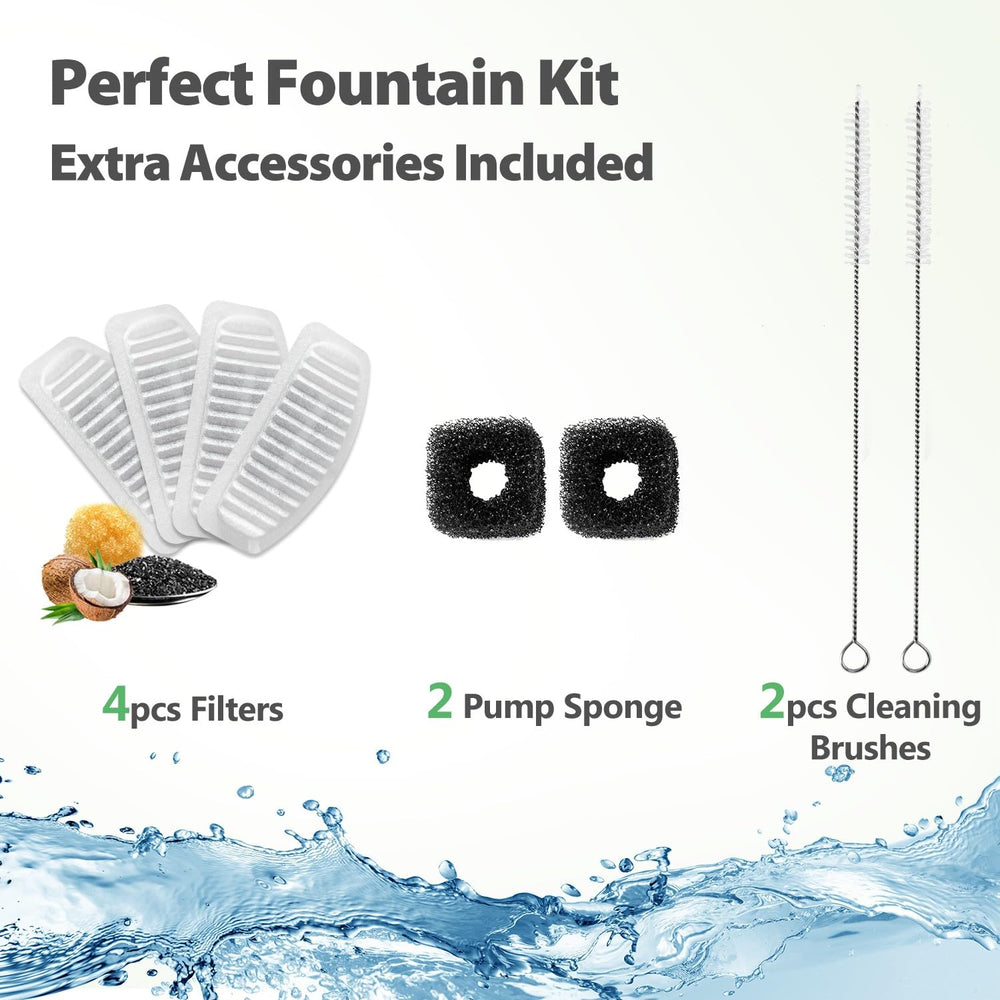ORSDA cat water fountain 1w pump inside for ultra-quiet performance.