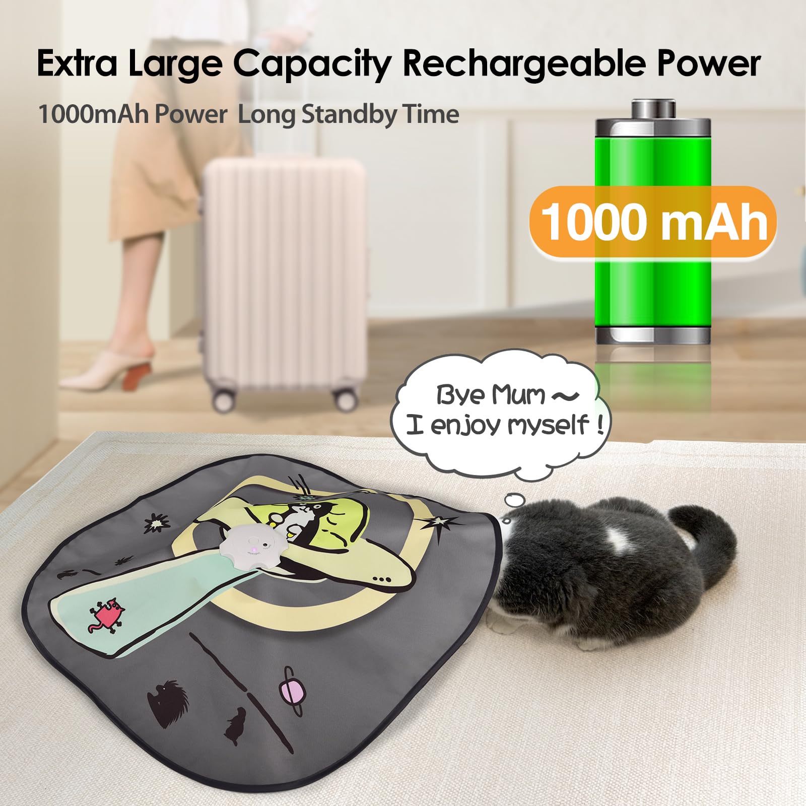 ORSDA intelligent touch and voice control keeps cats engaged with sounds and motion.