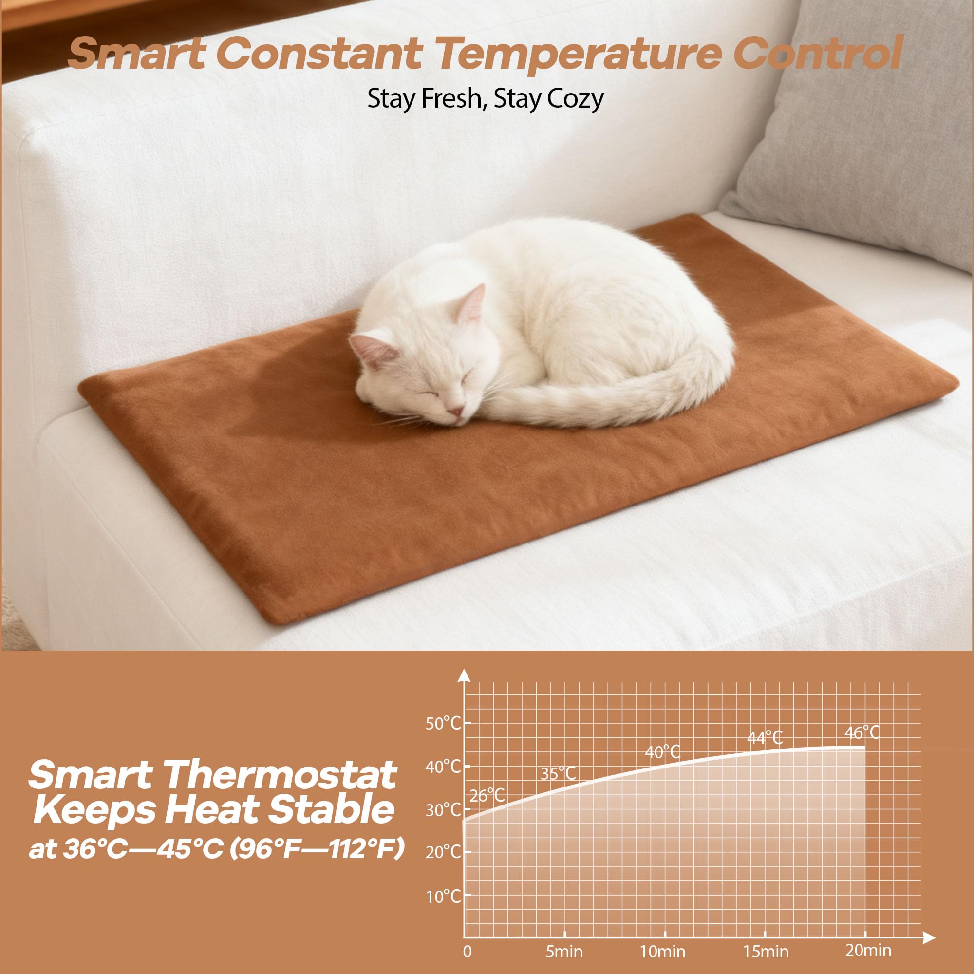 Ortri indoor-use only heating pad in a cozy indoor space