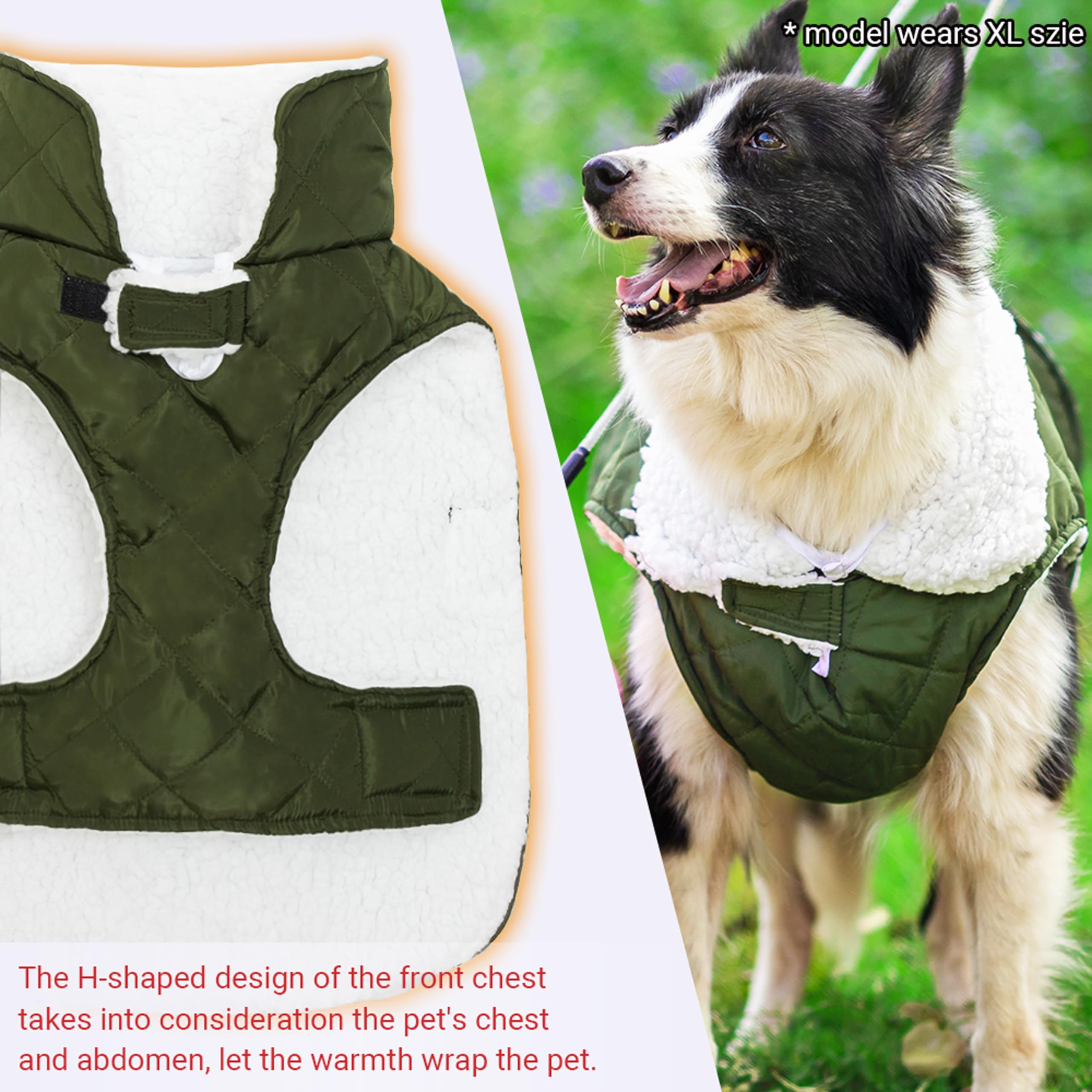 ORZECHKO dog winter coat plaid gray styles offer stylish warmth for cold outings.