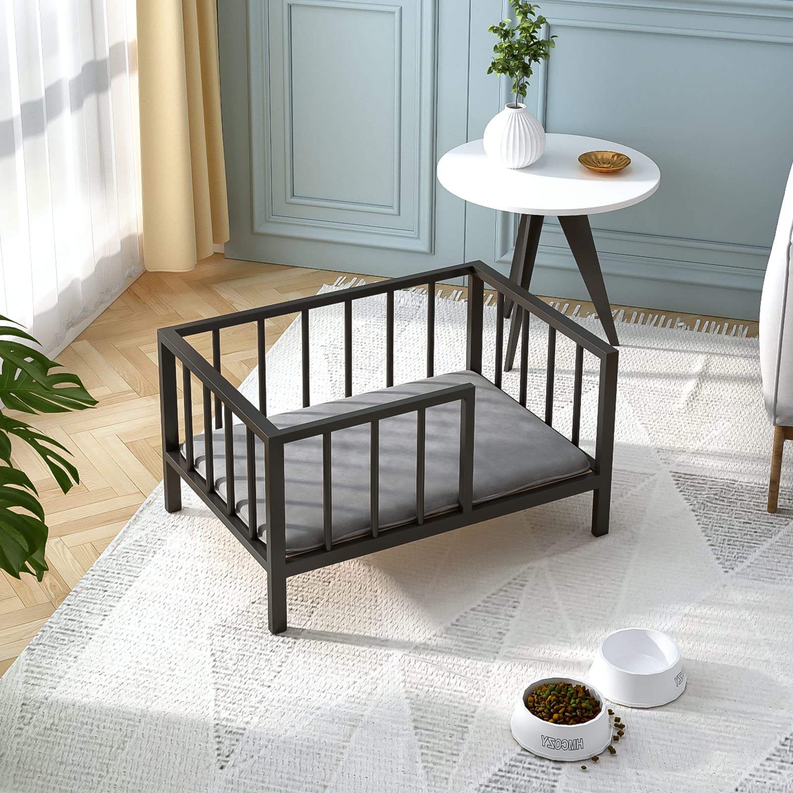 OSCHF dog bed all-season mat with rattan side for summer comfort
