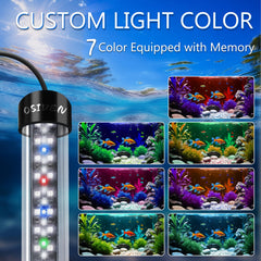 OSIDEN aquarium light with 54 LEDs providing full tank illumination.