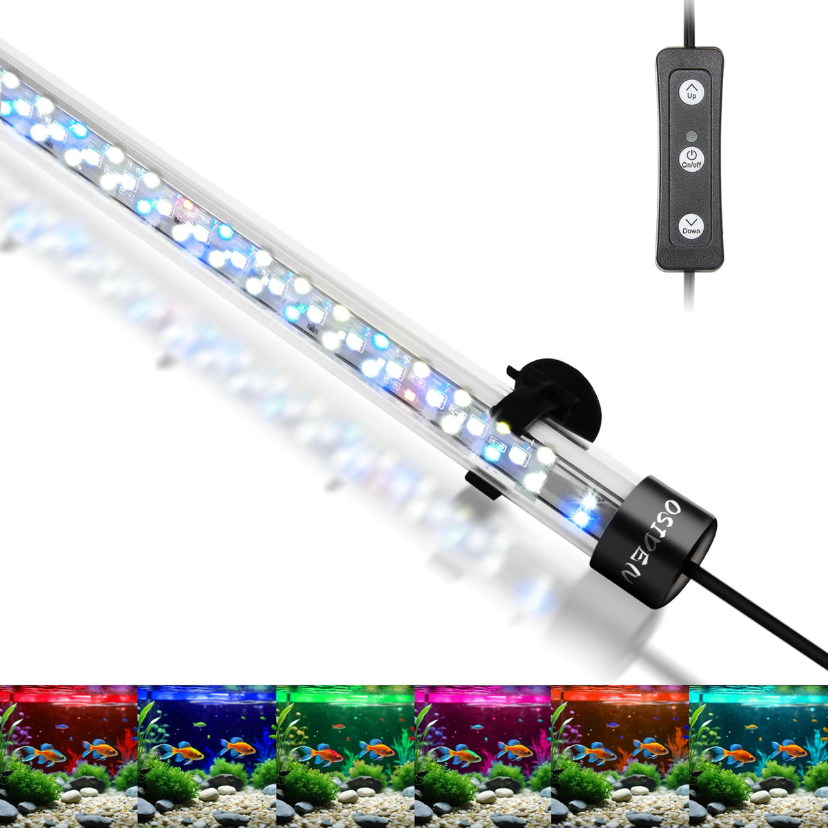 OSIDEN aquarium light clip-suction-cup for secure tank mounting.