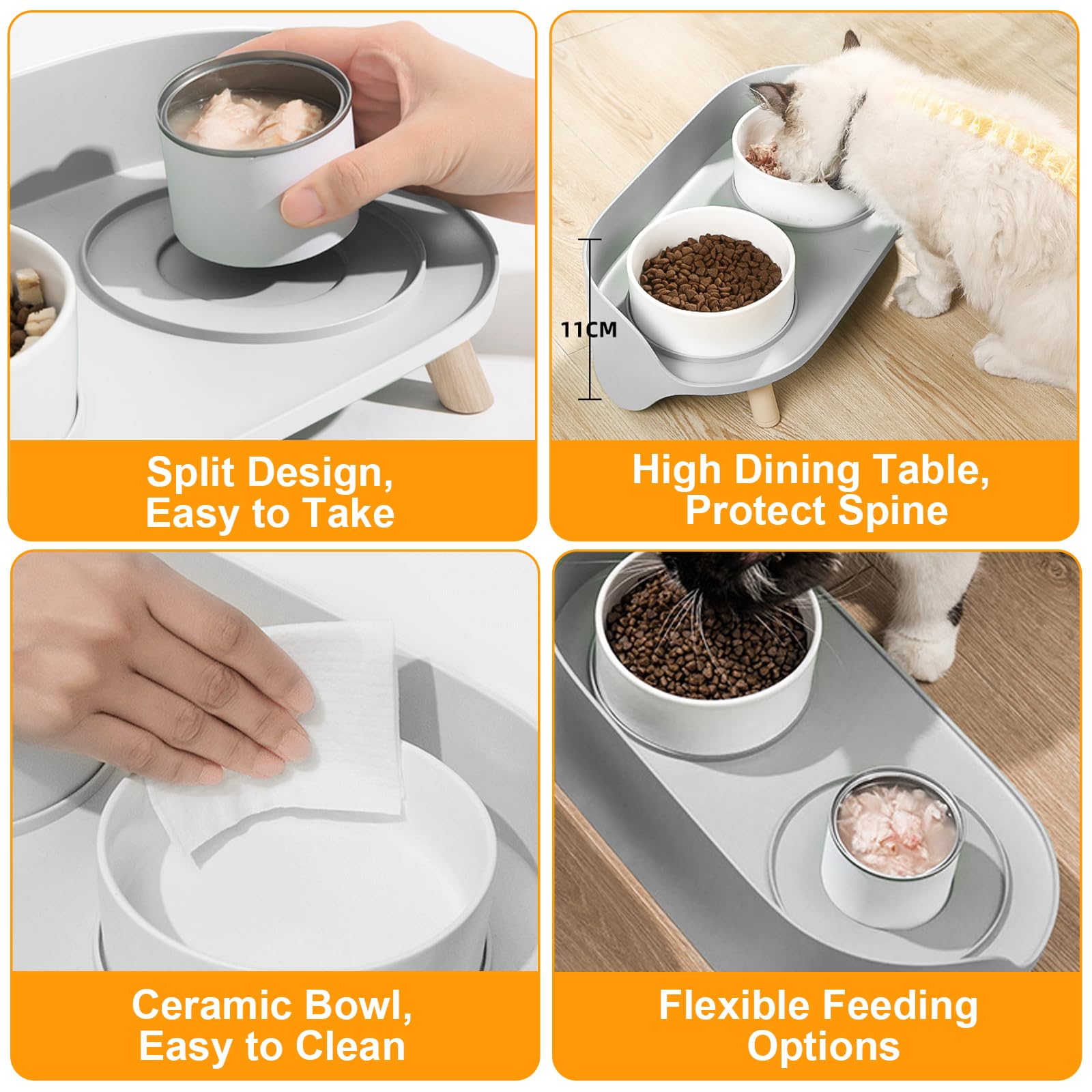 Oskrieel elevated bowls microwave-safe ceramic withstands temperature changes.