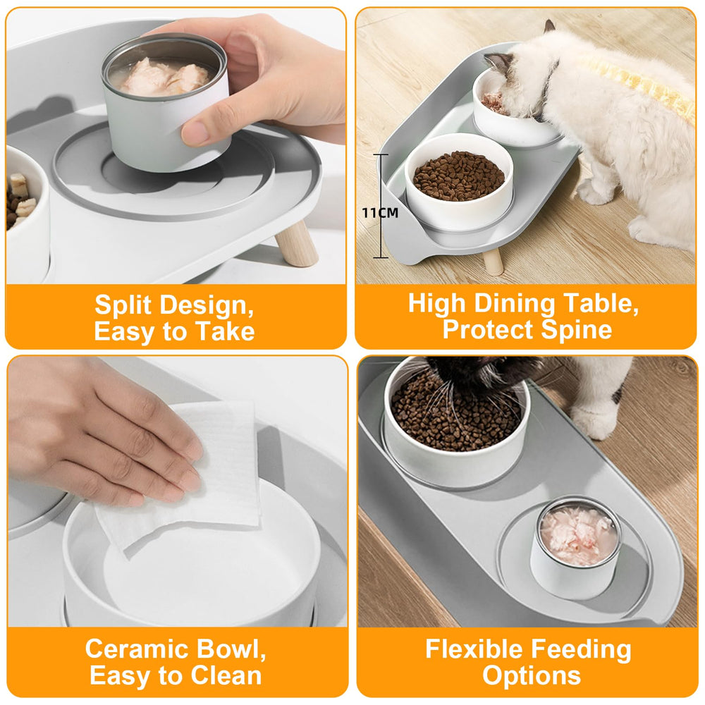 Oskrieel elevated bowls microwave-safe ceramic withstands temperature changes.