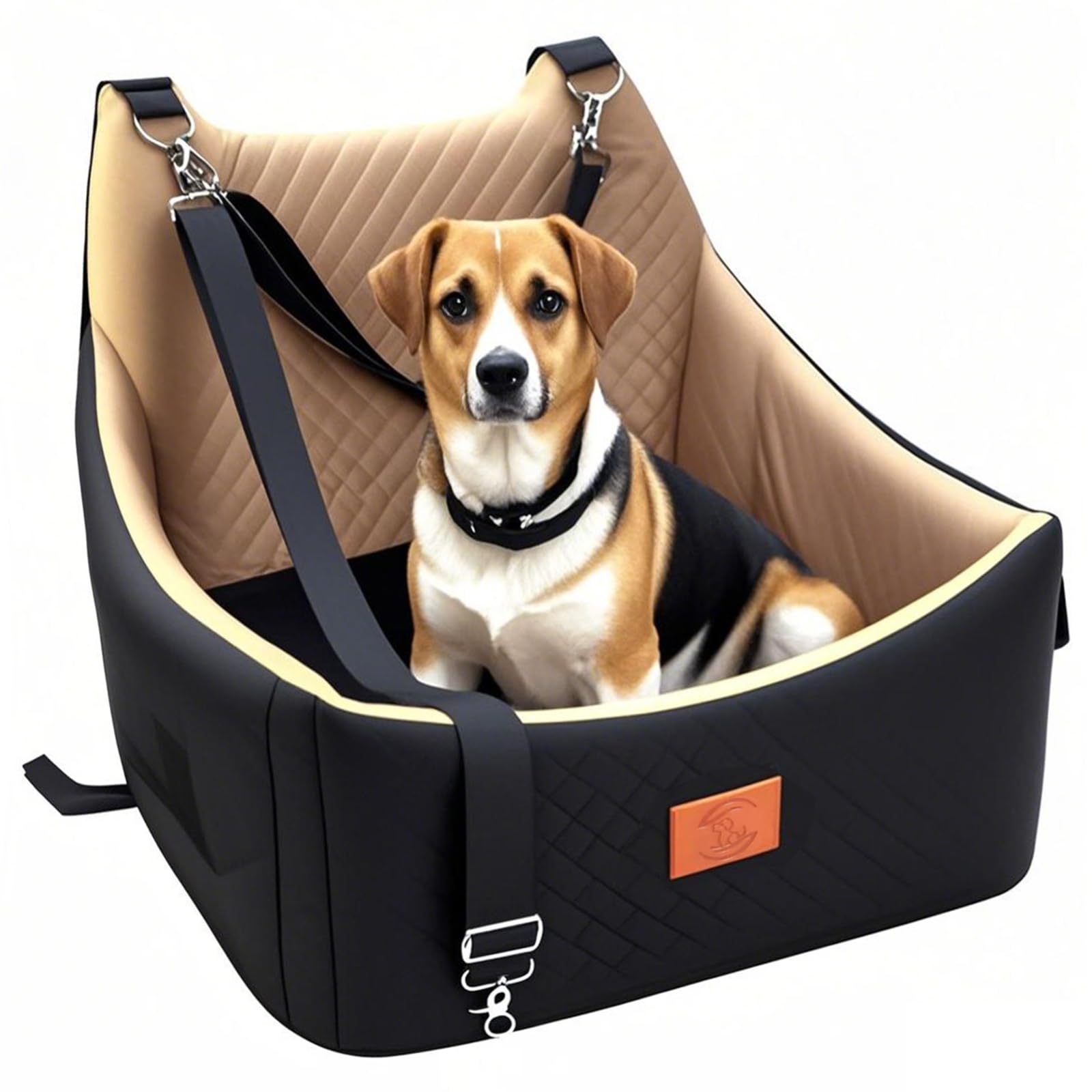 OSNBATN dog car seat with memory foam delivers plush comfort on every car ride.