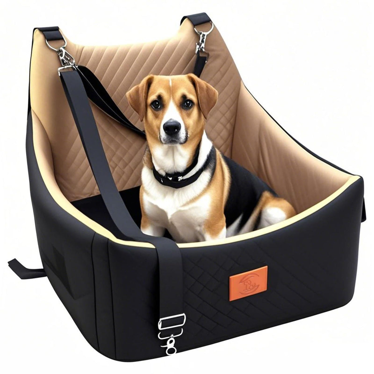 OSNBATN dog car seat with memory foam delivers plush comfort on every car ride.