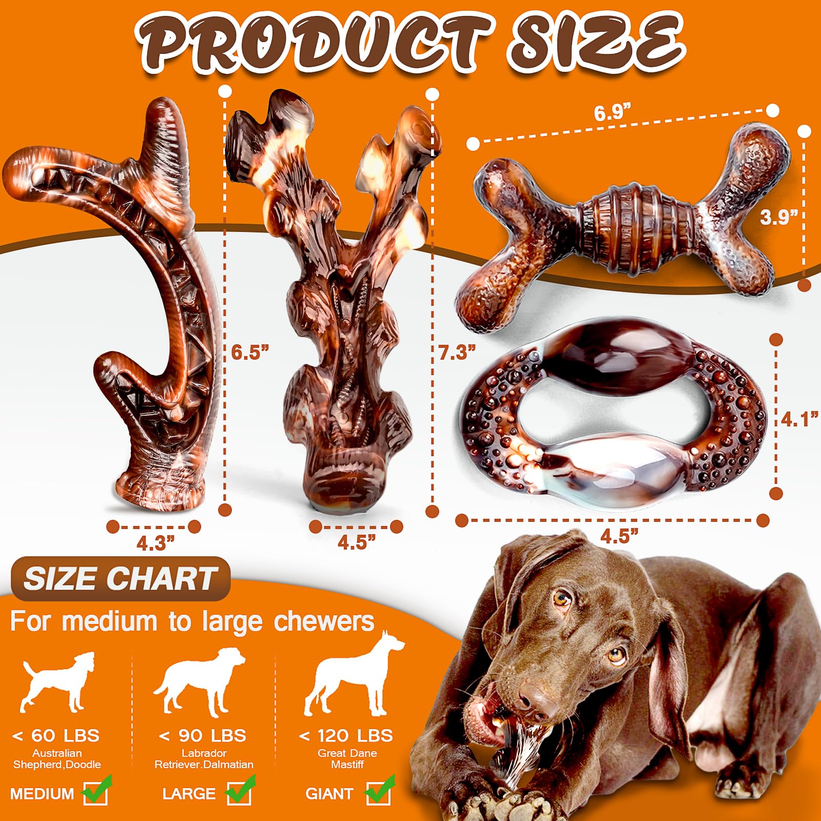 OSORD tough nylon construction stands up to heavy chewers for longer.